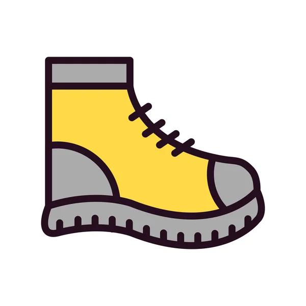 Icono Bota Zapatos Ilustración Vector Línea Delgada Símbolo Para Web — Archivo Imágenes Vectoriales