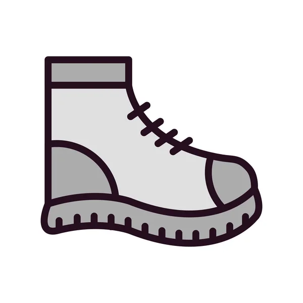 Ícone Sapato Ilustração Vetorial Linha Fina Símbolo Web Móvel — Vetor de Stock