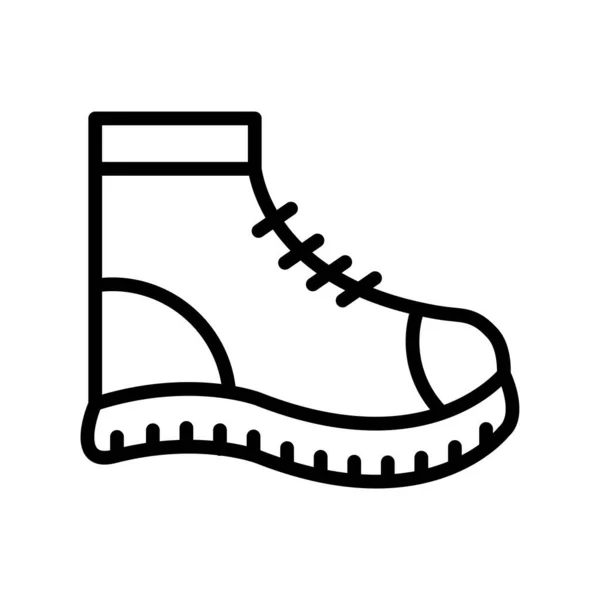 Icono Bota Zapatos Ilustración Vector Línea Delgada Símbolo Para Web — Archivo Imágenes Vectoriales