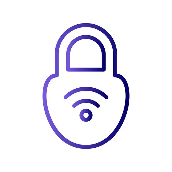 Smart Lock Pictogram Vector Illustratie — Stockvector