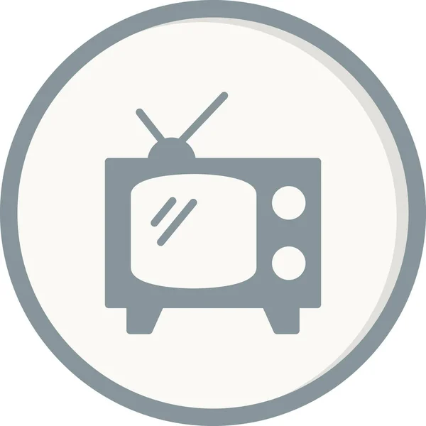 Vector Televisión Iconos Línea Delgada Icono Televisión Estilo Plano — Archivo Imágenes Vectoriales