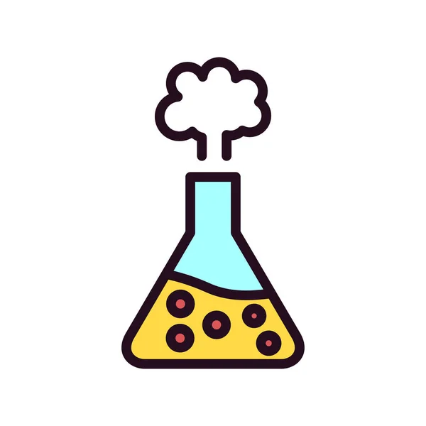 Ilustrace Vektorové Ikony Chemického Experimentu — Stockový vektor