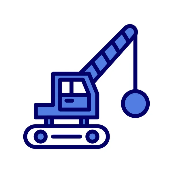 Demolition Crane Icon Vector Illustration — Stock Vector
