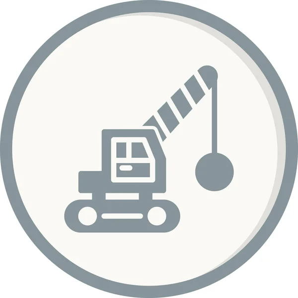 Demolition Crane Icon Vector Illustration — 스톡 벡터