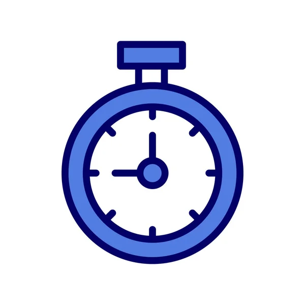 Tijdicoon Vector Geïsoleerd Witte Achtergrond Chronometer Transparant Bord Kleurrijk Pictogram — Stockvector