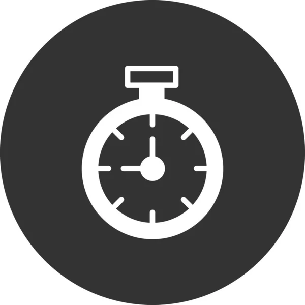 Tijdicoon Vector Geïsoleerd Witte Achtergrond Chronometer Transparant Bord Kleurrijk Pictogram — Stockvector