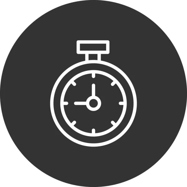 Vector Icono Tiempo Aislado Sobre Fondo Blanco Cronómetro Signo Transparente — Archivo Imágenes Vectoriales