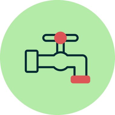 Su musluğu simgesinin vektör illüstrasyonu