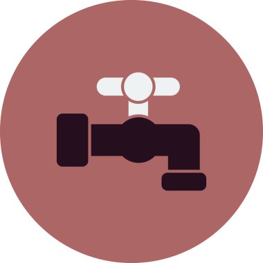 Su musluğu simgesinin vektör illüstrasyonu