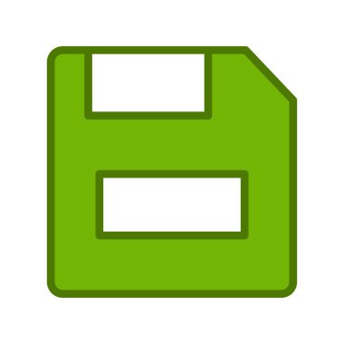 Disket düz simgesi, vektör illüstrasyonu