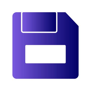 Disket simgesi. Web tasarımı için disket vektör sembolünün düz çizimi