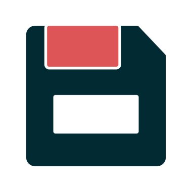 Disket düz simgesi, vektör illüstrasyonu