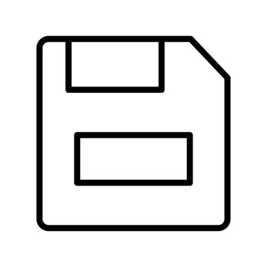 Disket düz simgesi, vektör illüstrasyonu