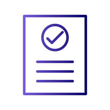 Fatura kontrol listesi. Web simgesi basit illüstrasyon