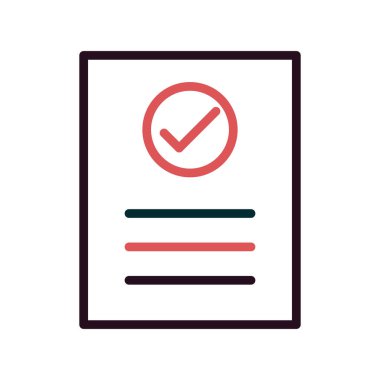 Fatura kontrol listesi. Web simgesi basit illüstrasyon