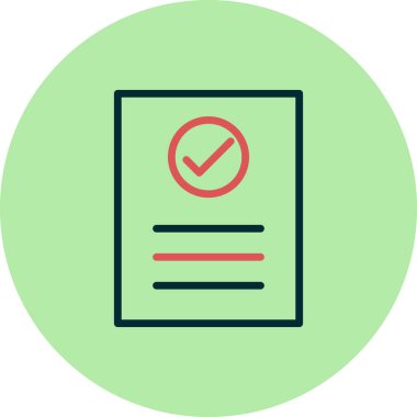 Fatura kontrol listesi. Web simgesi basit illüstrasyon