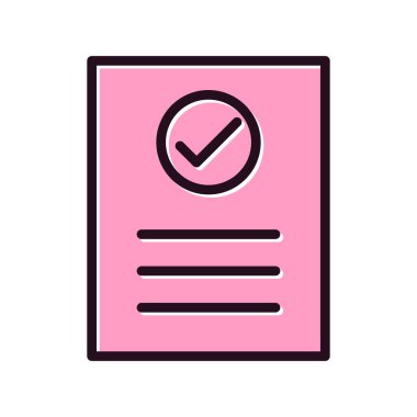 Fatura kontrol listesi. Web simgesi basit illüstrasyon