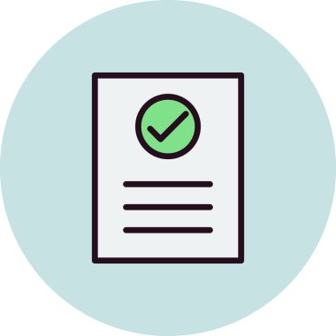 Fatura kontrol listesi. Web simgesi basit illüstrasyon