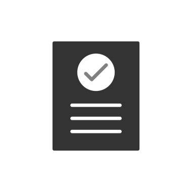 Fatura kontrol listesi. Web simgesi basit illüstrasyon