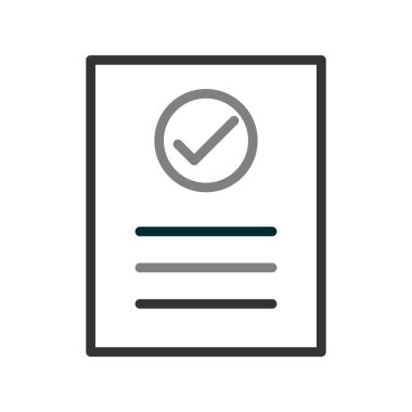 Fatura kontrol listesi. Web simgesi basit illüstrasyon