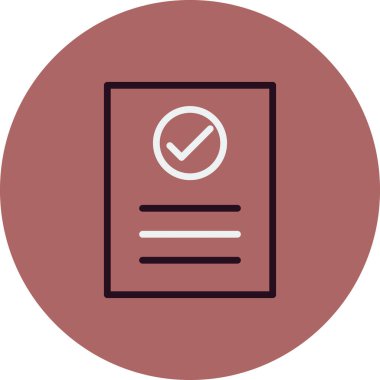 Fatura kontrol listesi. Web simgesi basit illüstrasyon