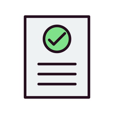 Fatura kontrol listesi. Web simgesi basit illüstrasyon