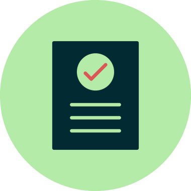 Fatura kontrol listesi. Web simgesi basit illüstrasyon