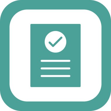 Fatura kontrol listesi. Web simgesi basit illüstrasyon