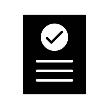 Fatura kontrol listesi. Web simgesi basit illüstrasyon