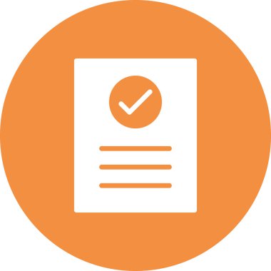 Fatura kontrol listesi. Web simgesi basit illüstrasyon