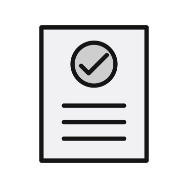 Fatura kontrol listesi. Web simgesi basit illüstrasyon