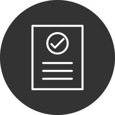 Fatura kontrol listesi. Web simgesi basit illüstrasyon