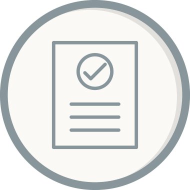 Fatura kontrol listesi. Web simgesi basit illüstrasyon