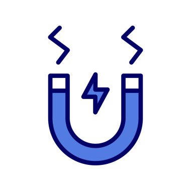 Mıknatıs çizgi simgesinin vektör çizimi