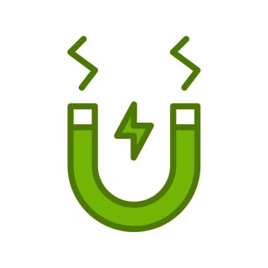 Mıknatıs çizgi simgesinin vektör çizimi