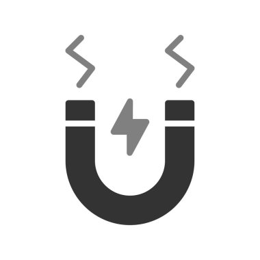 Mıknatıs çizgi simgesinin vektör çizimi