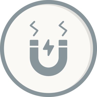 Mıknatıs çizgi simgesinin vektör çizimi