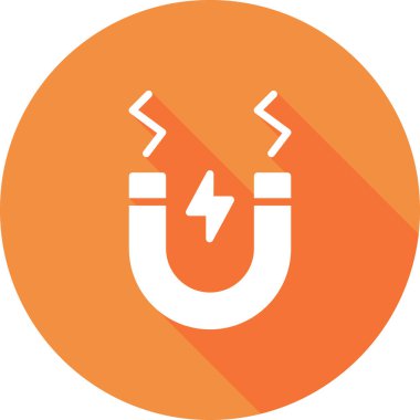 Mıknatıs çizgi simgesinin vektör çizimi