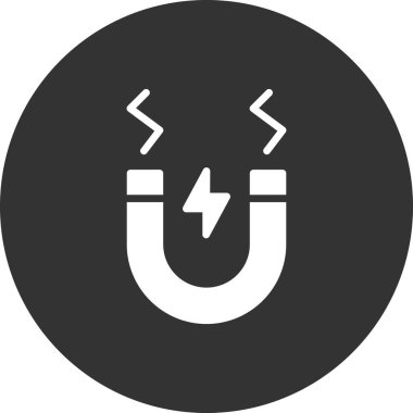 Mıknatıs çizgi simgesinin vektör çizimi