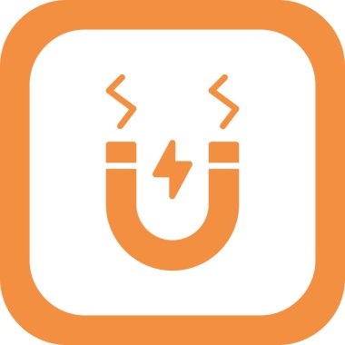 Mıknatıs çizgi simgesinin vektör çizimi