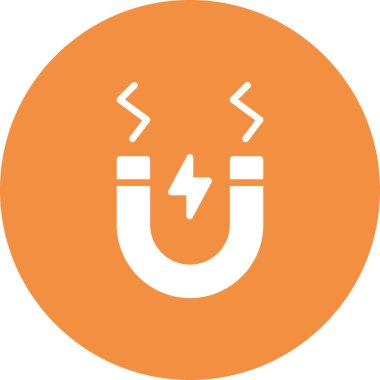 Mıknatıs çizgi simgesinin vektör çizimi