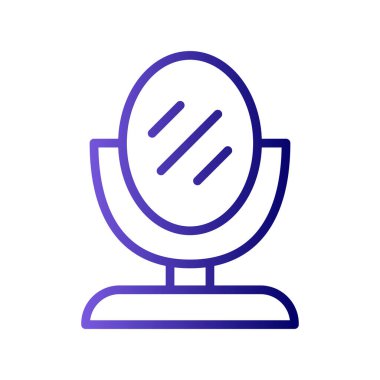 Ayna simgesinin vektör illüstrasyonu 