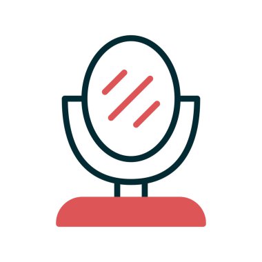 Ayna simgesinin vektör illüstrasyonu 