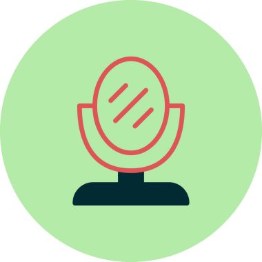 Ayna simgesinin vektör illüstrasyonu 