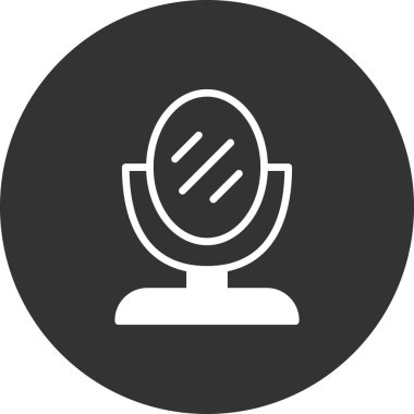 Ayna simgesinin vektör illüstrasyonu 