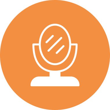 Ayna simgesinin vektör illüstrasyonu 