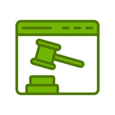 Nft Açık Artırma simgesi vektör çizimi