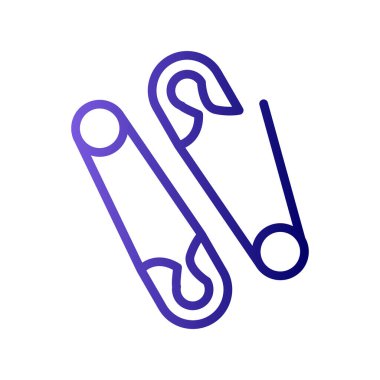 Güvenlik İğneleri simgesinin vektör illüstrasyonu