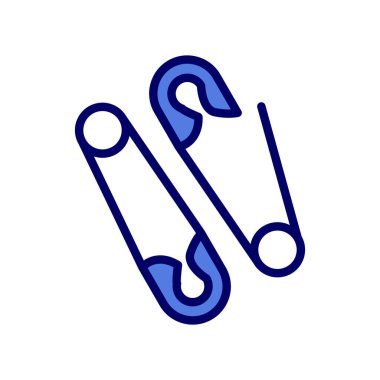 Güvenlik İğneleri simgesinin vektör illüstrasyonu