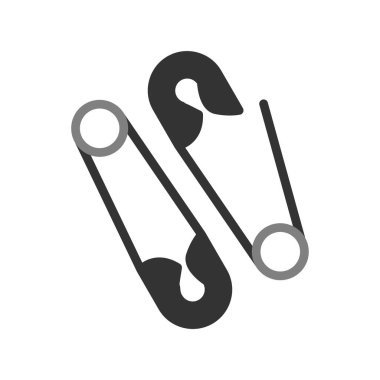 Güvenlik İğneleri simgesinin vektör illüstrasyonu